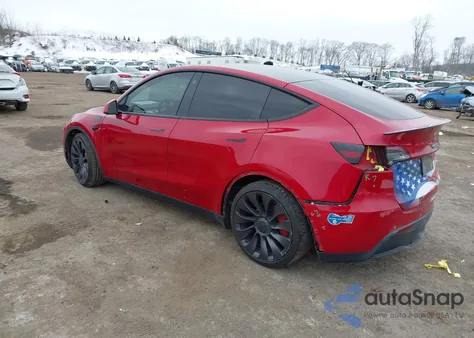 2021 Tesla Model Y Performance Dual Motor All-Wheel Drive from USA, damaged, VIN 5YJYGDEF4MF093230